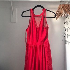 Express red maxi dress formal